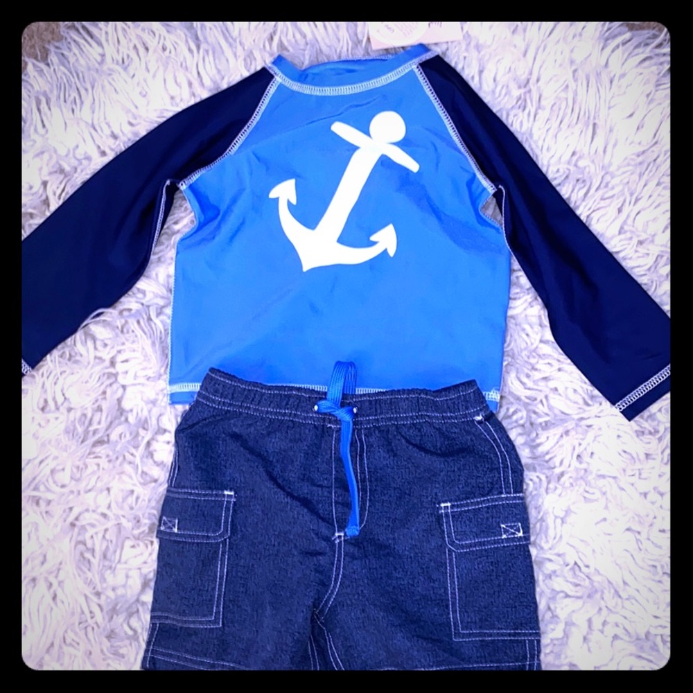 24 month boy bathing suit set